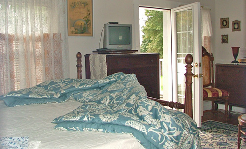 Jeffers Room - door to balcony - at Currier House in Havre de Grace